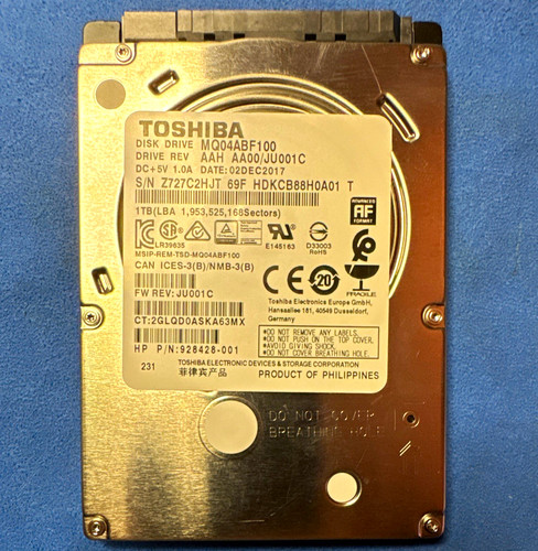 Toshiba mq04abf100 1tb - mq04abf100, 2,5"