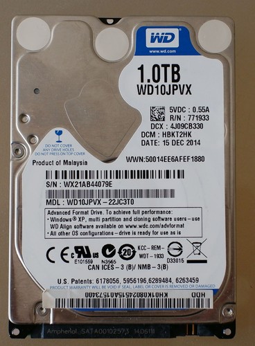 1tb hdd western digital - 2,5",